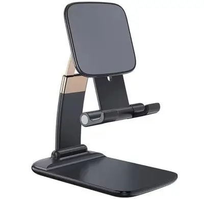 Adjustable and Foldable Desktop Mobile Phone Stand for Phone Comfortable with All Mobile for Desk, Bed, Table, Office, Video Recording, Home and Online Classes