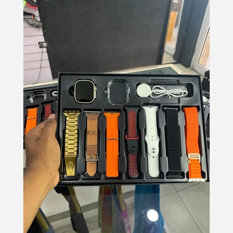 DT 900 7 In 1 Strap Ultra 9 Smart Watch - 49MM Dial - Full Touch Display