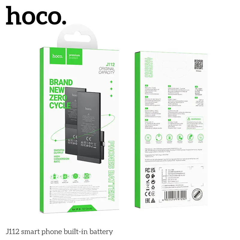 Hoco J112-ip6 Smart Li-Polymer iPhone 6 Replacement Battery