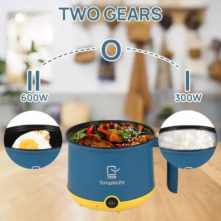 Simplicity Multi-Functional Double Layer Electric Cooking Pot 1.8L Random Colour