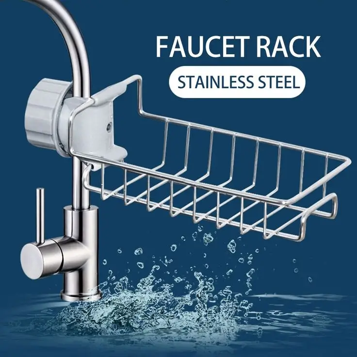 Stainless Steel Faucet Rack Kitchen Sing Organizer Holder-1Pcs