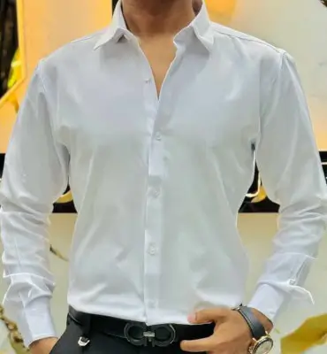 Premium China Micro Stig Shirt (Formal / Casual) (White)